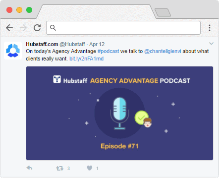 Hubstaff Agency Advantage podcast on social media