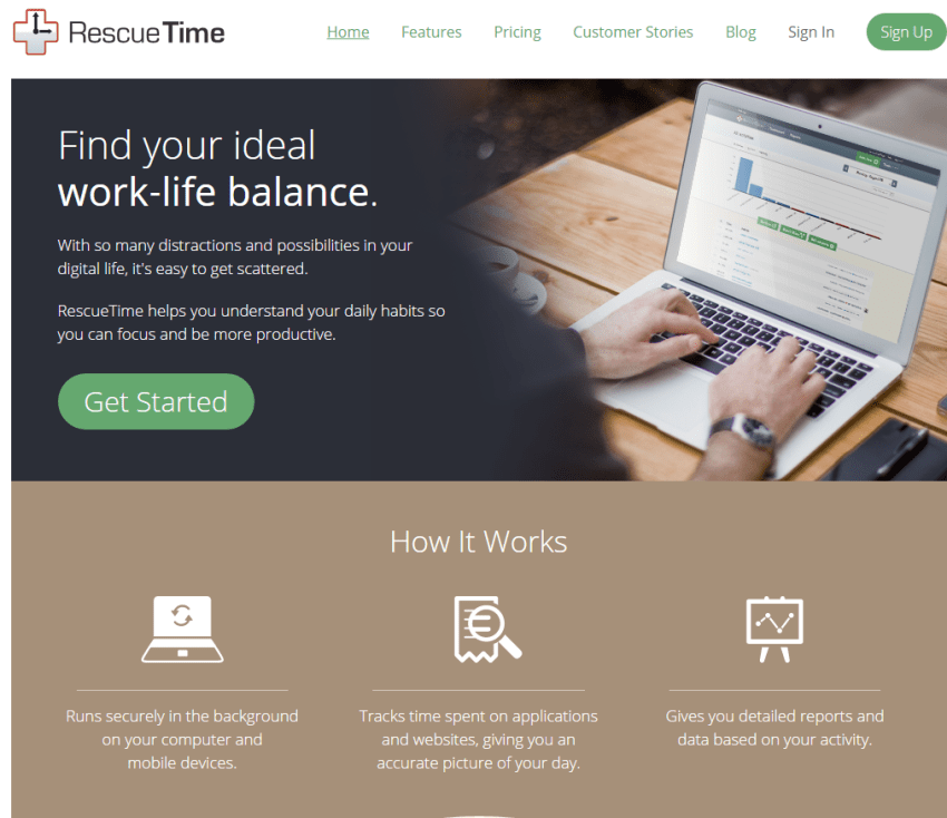  RescueTime Ubuntu time tracking software