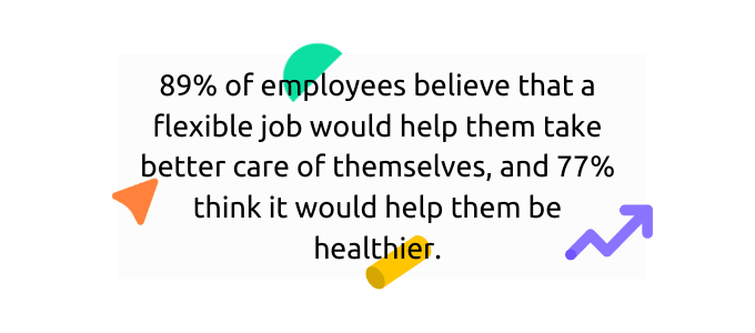 Workers believe that flexibility can improve their health