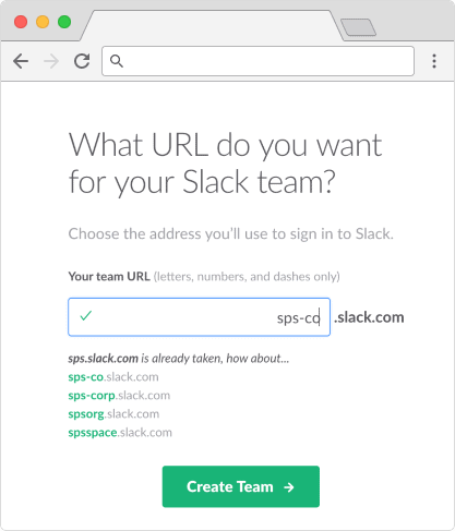 Setting a Slack URL