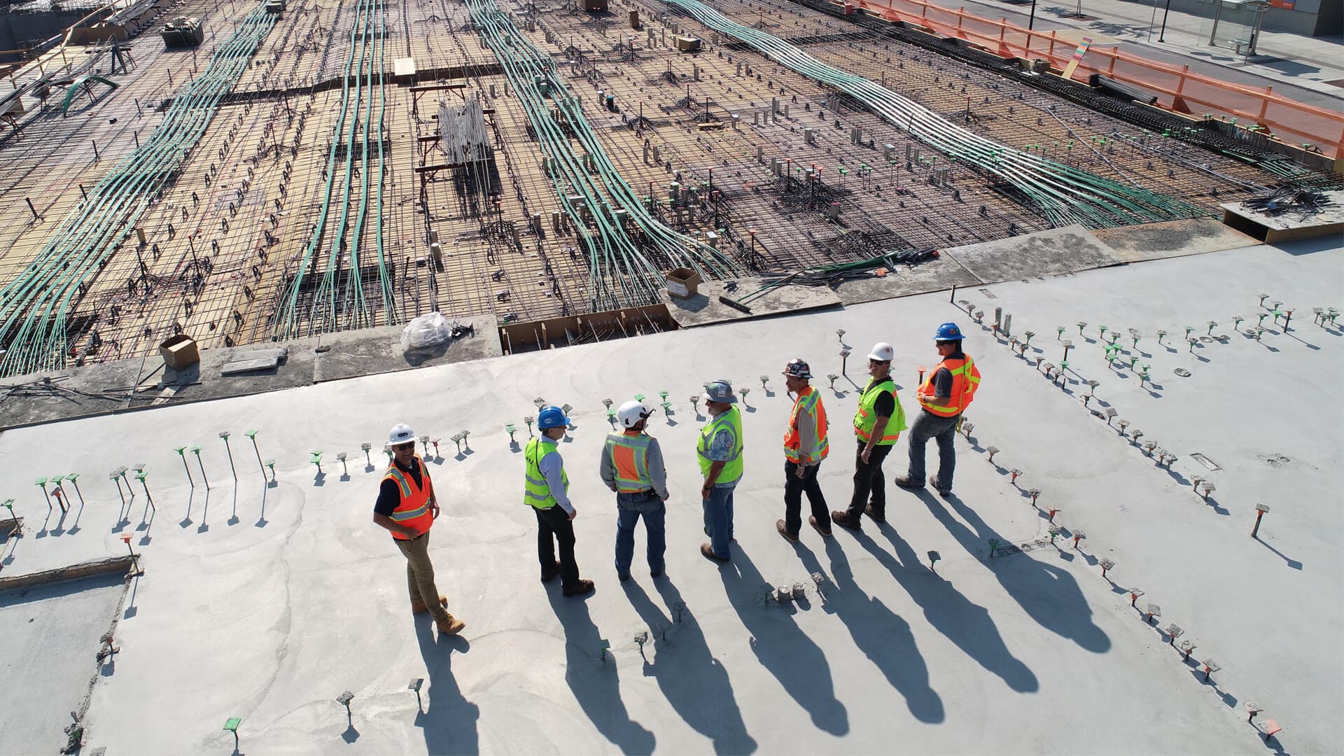 Team at a construction site