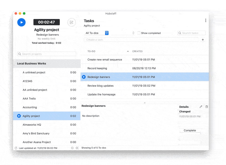 Hubstaff desktop client redesign