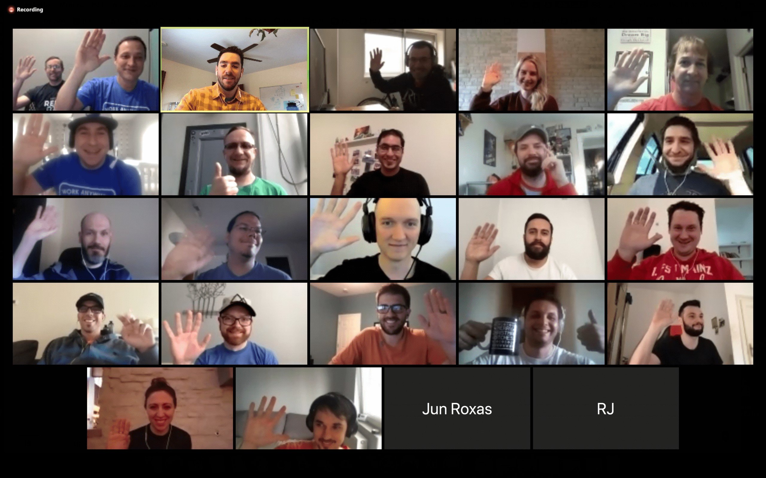 zoom call with the hubstaff team