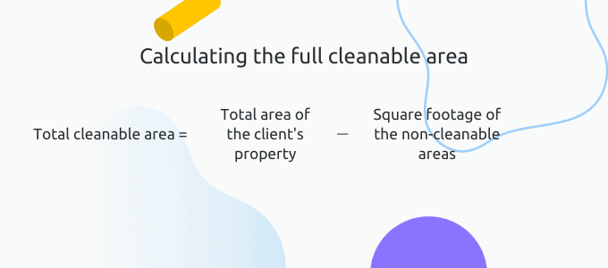Total cleanable area formula