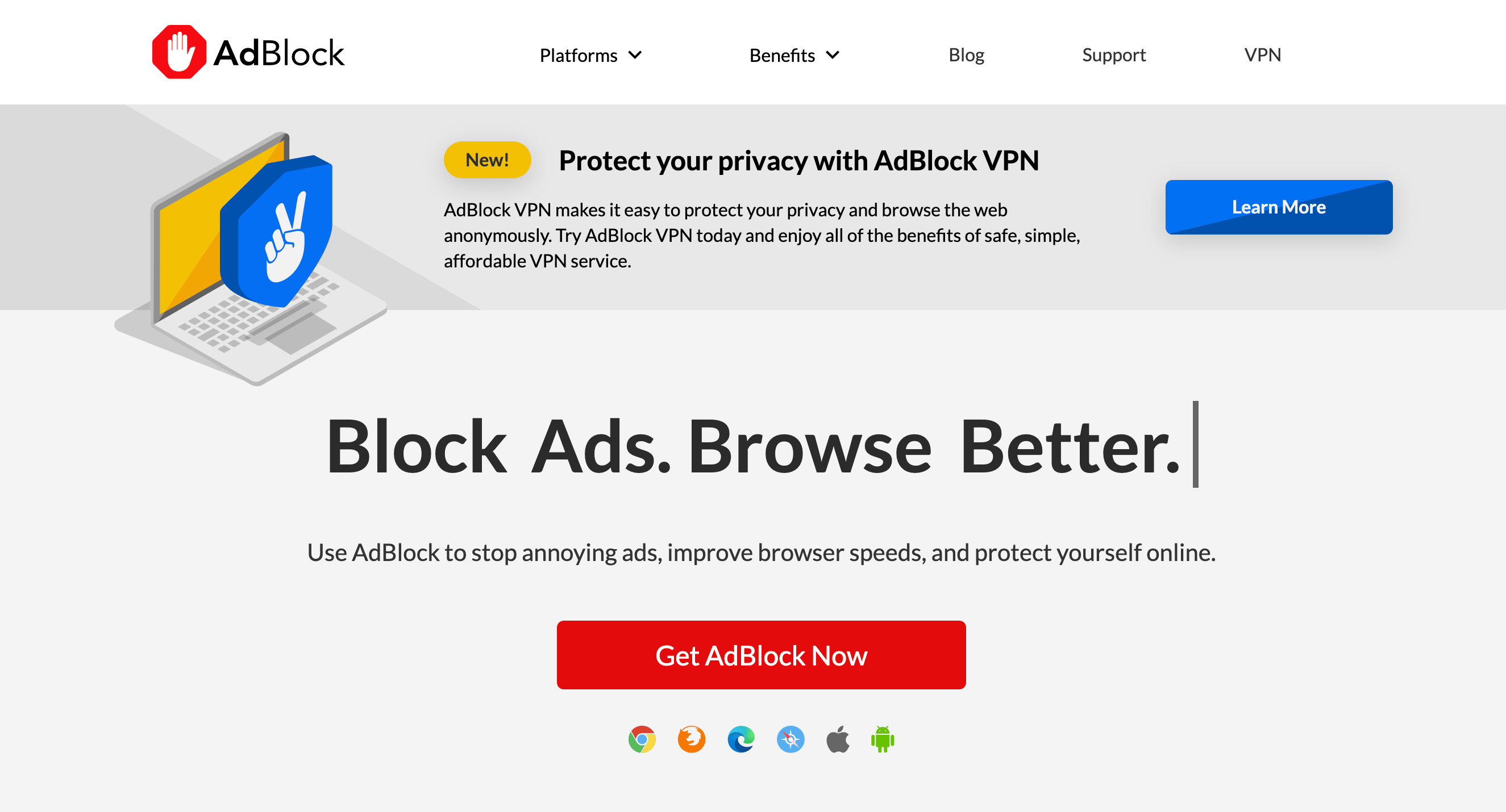 AdBlock home page