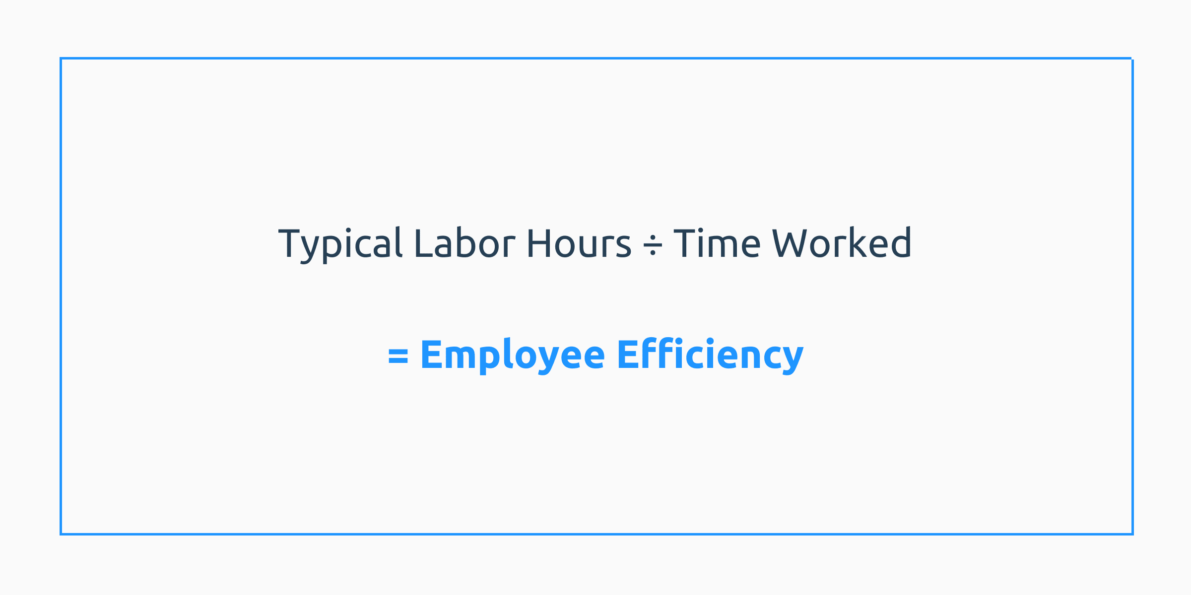 Employee efficiency formula