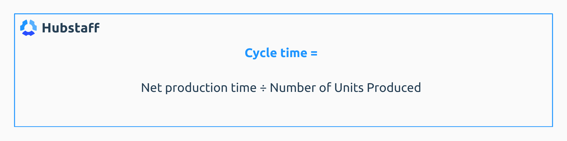 Cycle time formula